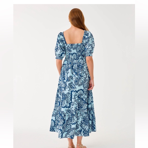 NWT lily Pulitzer hadly short sleeve smocked dress - Picture 2 of 2